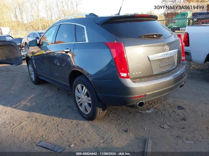 2010 Cadillac Srx Luxury Collection VIN: 3GYFNAEY3AS619499 Lot: 40824442