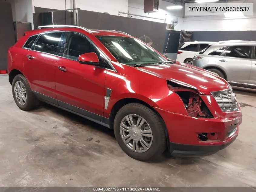 2010 Cadillac Srx Luxury Collection VIN: 3GYFNAEY4AS636537 Lot: 40827796