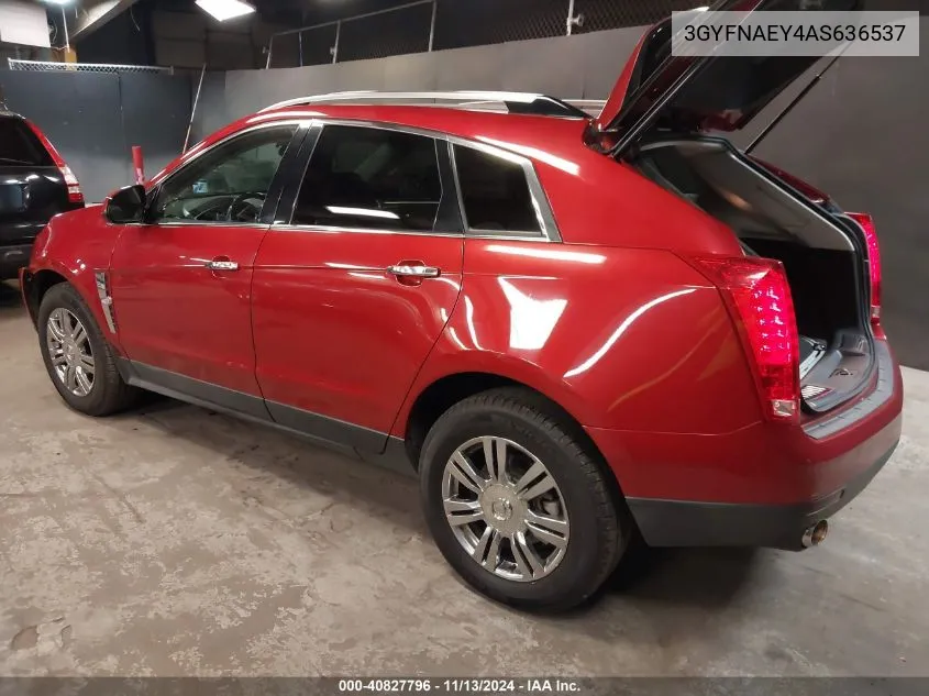 2010 Cadillac Srx Luxury Collection VIN: 3GYFNAEY4AS636537 Lot: 40827796