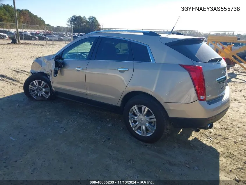 2010 Cadillac Srx Luxury Collection VIN: 3GYFNAEY3AS555738 Lot: 40835239