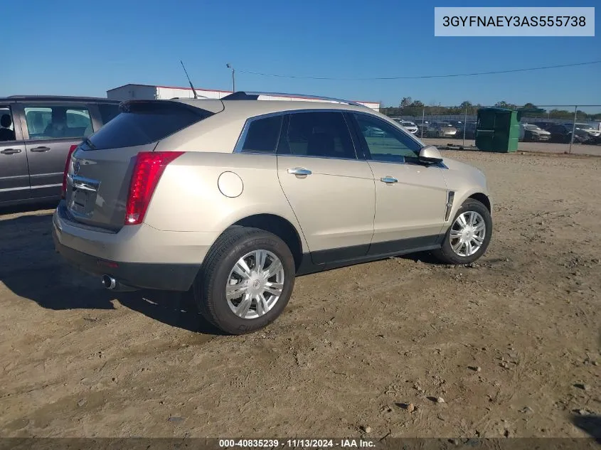 2010 Cadillac Srx Luxury Collection VIN: 3GYFNAEY3AS555738 Lot: 40835239