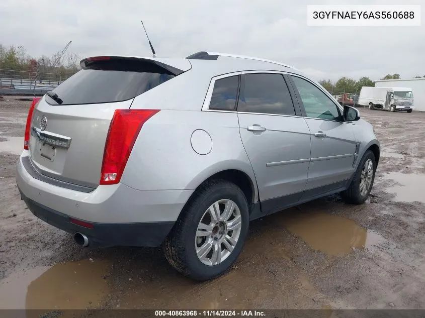 2010 Cadillac Srx Luxury Collection VIN: 3GYFNAEY6AS560688 Lot: 40863968