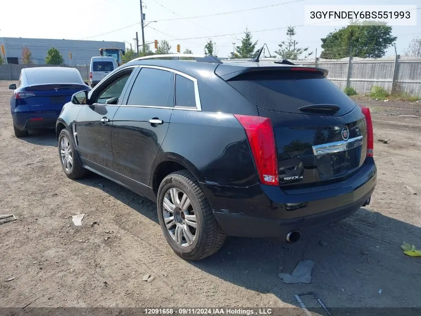 3GYFNDEY6BS551993 2011 Cadillac Srx