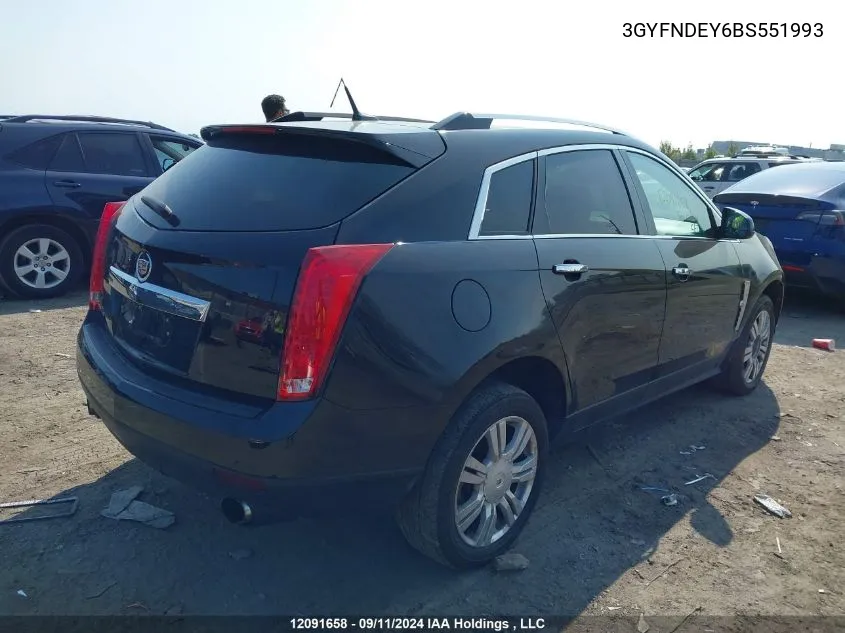 3GYFNDEY6BS551993 2011 Cadillac Srx