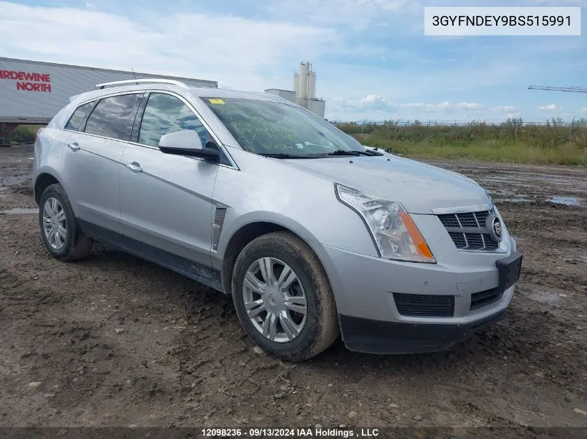 3GYFNDEY9BS515991 2011 Cadillac Srx Luxury Collection