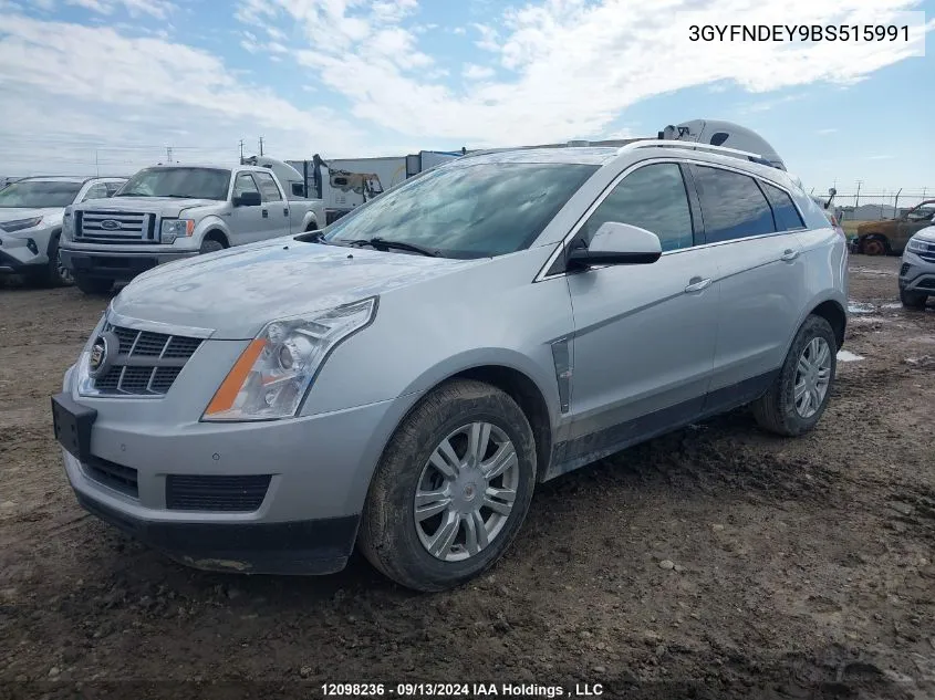 3GYFNDEY9BS515991 2011 Cadillac Srx Luxury Collection