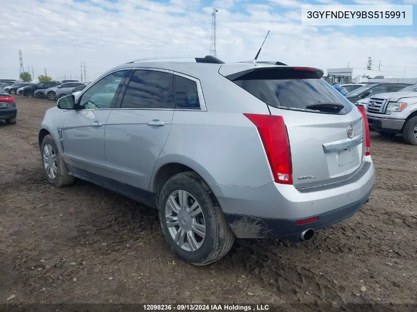 3GYFNDEY9BS515991 2011 Cadillac Srx Luxury Collection