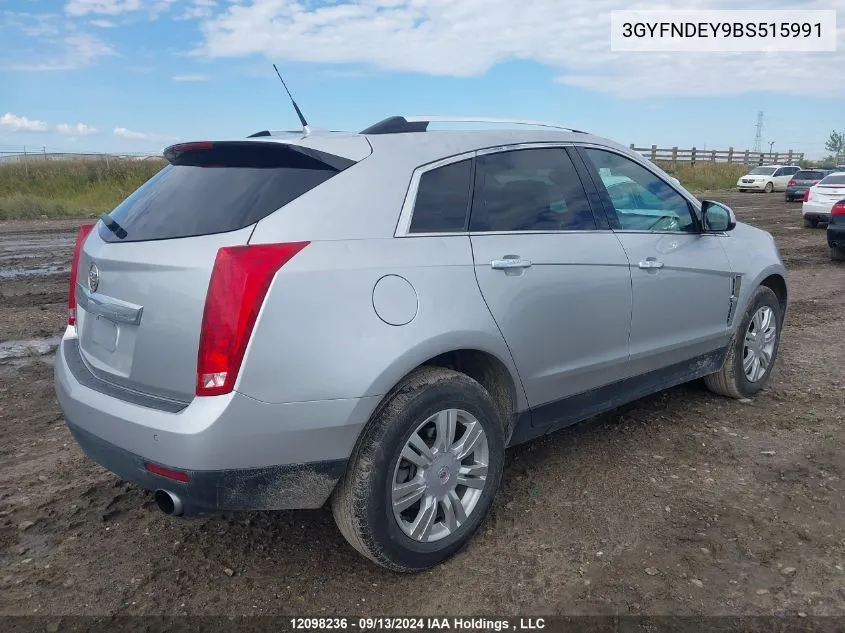 3GYFNDEY9BS515991 2011 Cadillac Srx Luxury Collection