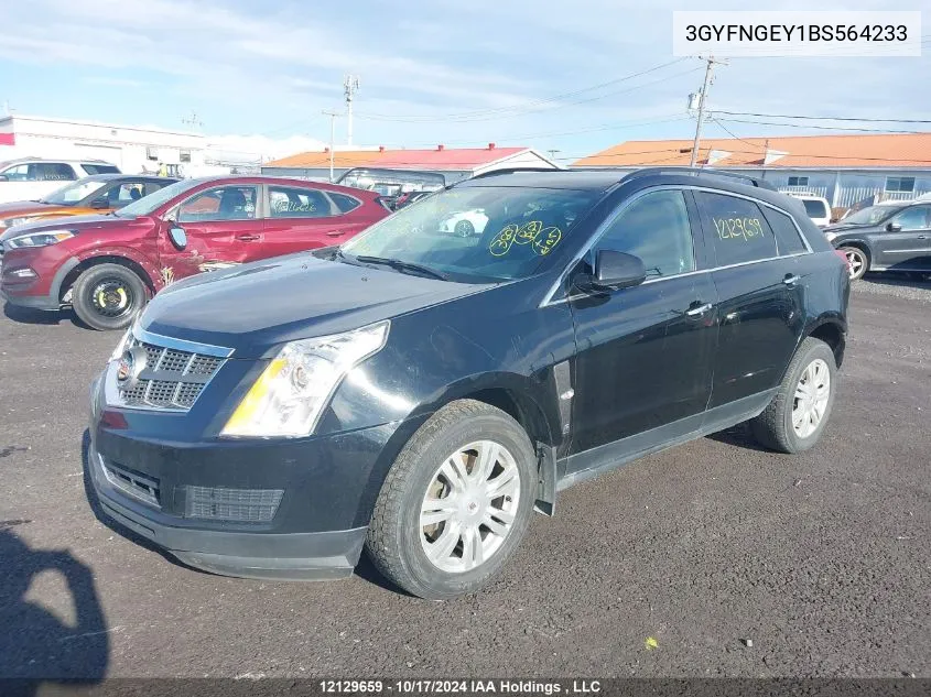 2011 Cadillac Srx VIN: 3GYFNGEY1BS564233 Lot: 12129659