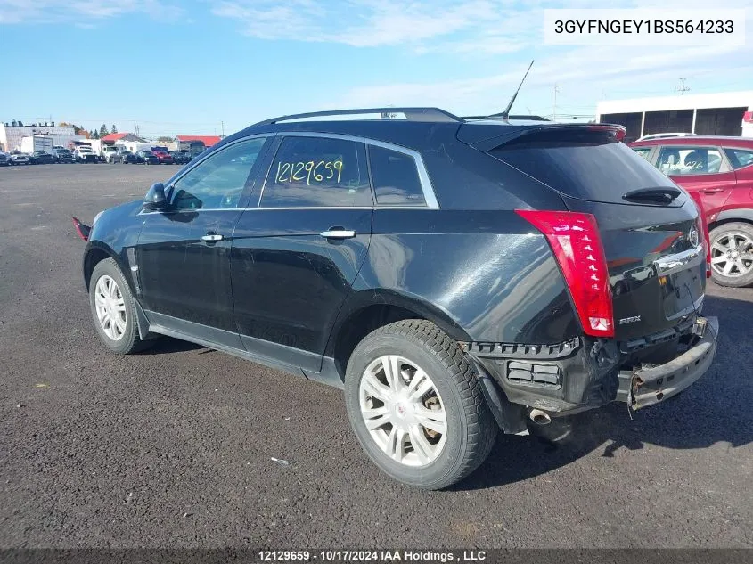 2011 Cadillac Srx VIN: 3GYFNGEY1BS564233 Lot: 12129659