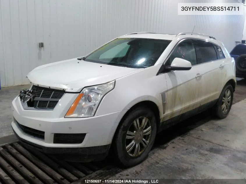 2011 Cadillac Srx Luxury Collection VIN: 3GYFNDEY5BS514711 Lot: 12150657