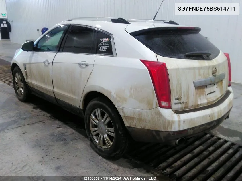 2011 Cadillac Srx Luxury Collection VIN: 3GYFNDEY5BS514711 Lot: 12150657