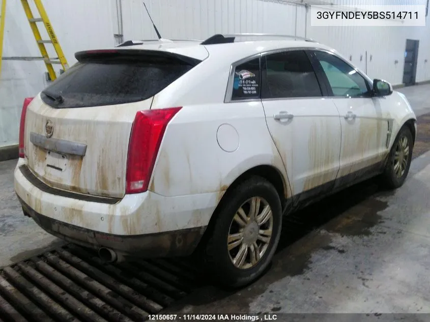 2011 Cadillac Srx Luxury Collection VIN: 3GYFNDEY5BS514711 Lot: 12150657