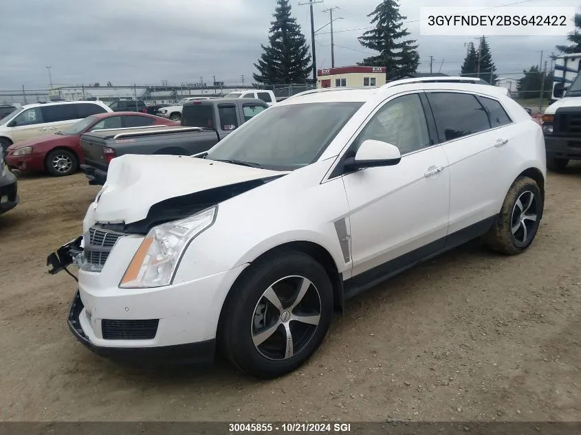 3GYFNDEY2BS642422 2011 Cadillac Srx Luxury Collection