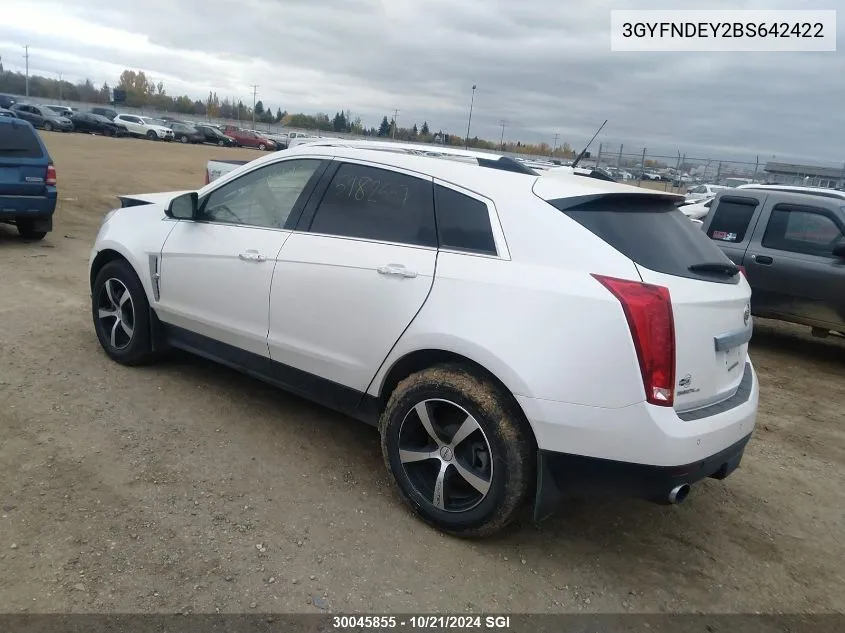 3GYFNDEY2BS642422 2011 Cadillac Srx Luxury Collection