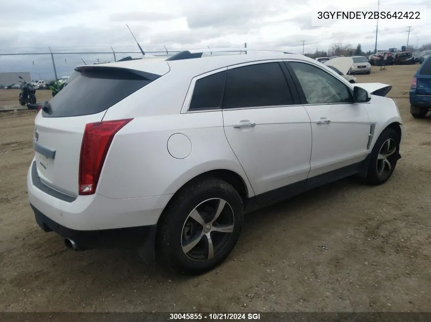 3GYFNDEY2BS642422 2011 Cadillac Srx Luxury Collection