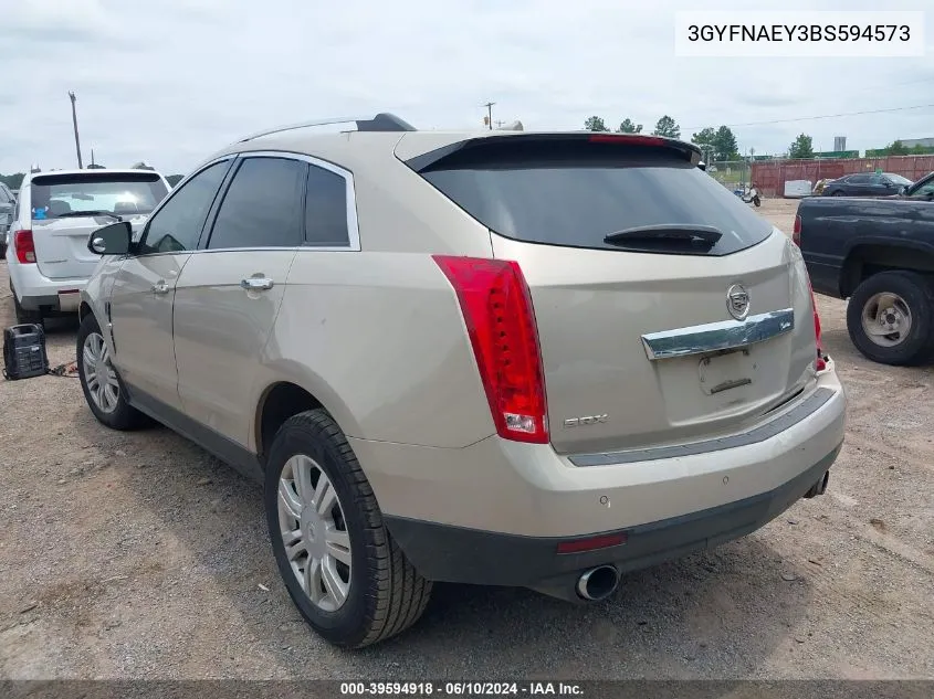 2011 Cadillac Srx Luxury Collection VIN: 3GYFNAEY3BS594573 Lot: 39594918