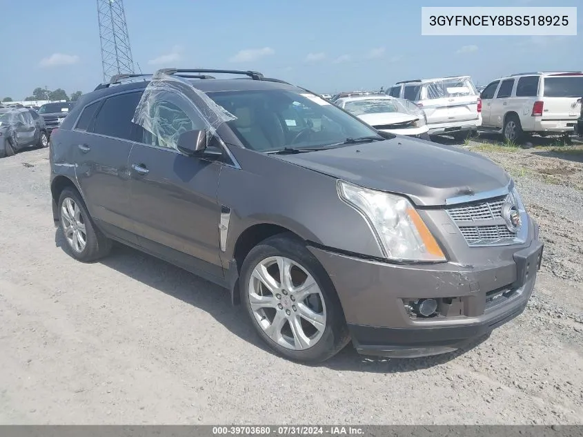 2011 Cadillac Srx Premium Collection VIN: 3GYFNCEY8BS518925 Lot: 39703680