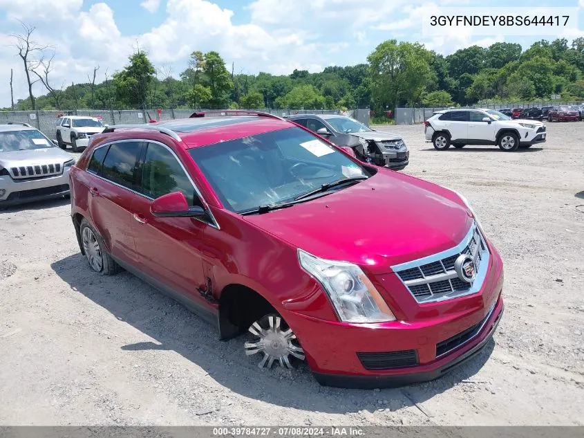 3GYFNDEY8BS644417 2011 Cadillac Srx Luxury Collection