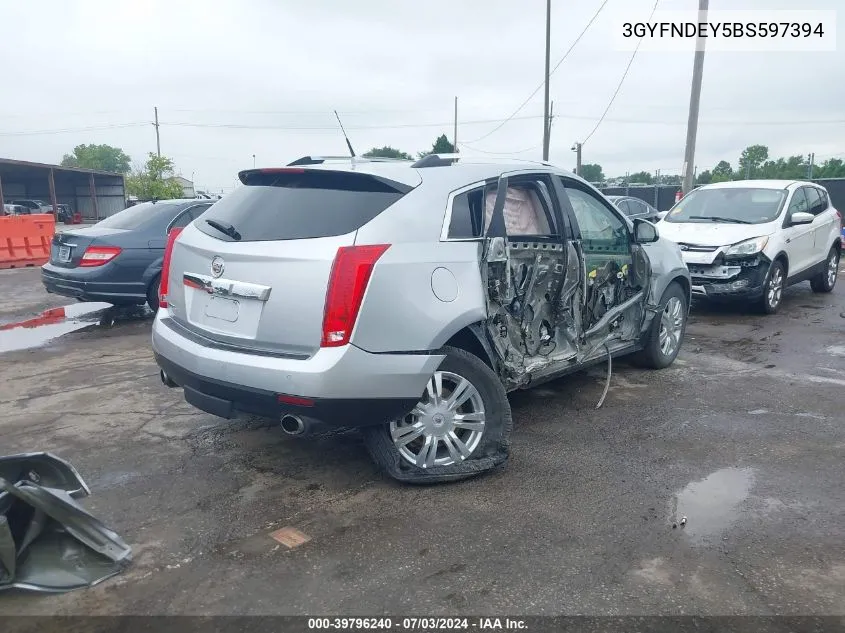 2011 Cadillac Srx Luxury Collection VIN: 3GYFNDEY5BS597394 Lot: 39796240