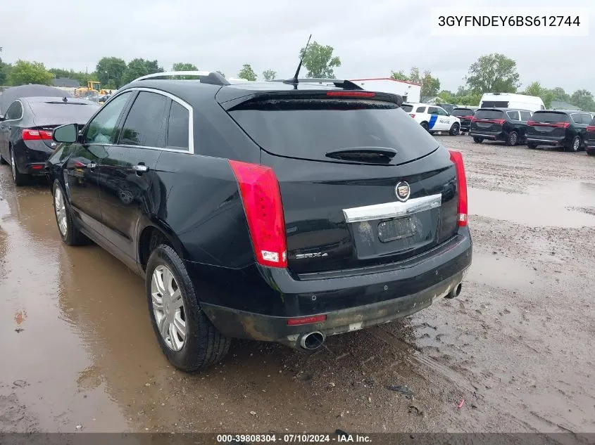 2011 Cadillac Srx Luxury Collection VIN: 3GYFNDEY6BS612744 Lot: 39808304