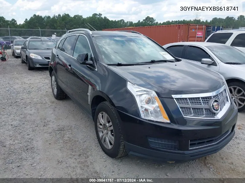 2011 Cadillac Srx Luxury Collection VIN: 3GYFNAEYXBS618741 Lot: 39841757