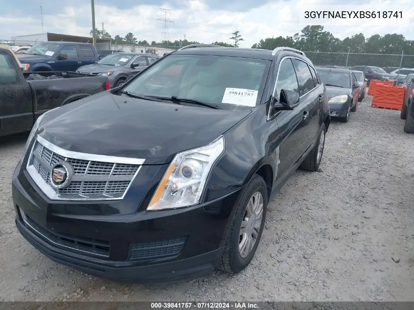 3GYFNAEYXBS618741 2011 Cadillac Srx Luxury Collection