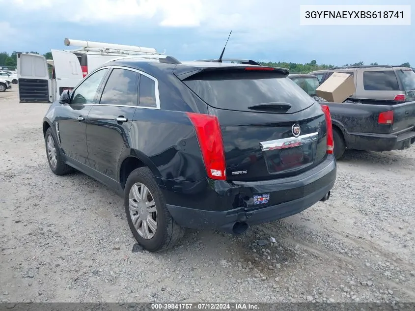 3GYFNAEYXBS618741 2011 Cadillac Srx Luxury Collection