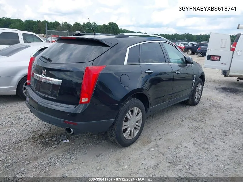 2011 Cadillac Srx Luxury Collection VIN: 3GYFNAEYXBS618741 Lot: 39841757