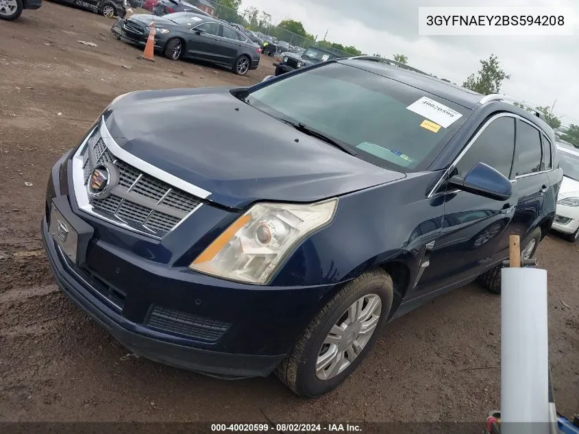 3GYFNAEY2BS594208 2011 Cadillac Srx Luxury Collection