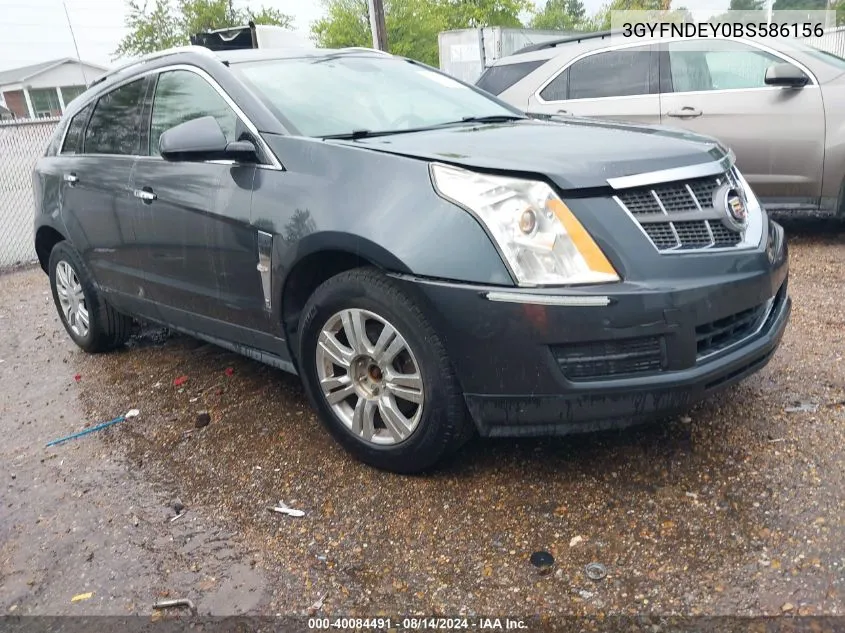 2011 Cadillac Srx Luxury Collection VIN: 3GYFNDEY0BS586156 Lot: 40084491