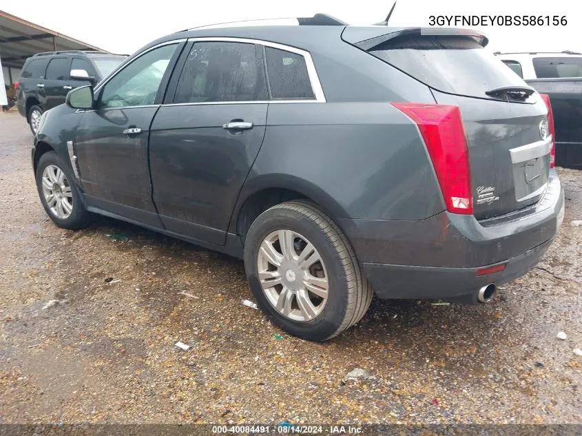 2011 Cadillac Srx Luxury Collection VIN: 3GYFNDEY0BS586156 Lot: 40084491