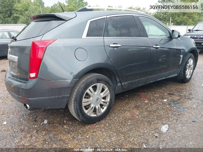 2011 Cadillac Srx Luxury Collection VIN: 3GYFNDEY0BS586156 Lot: 40084491