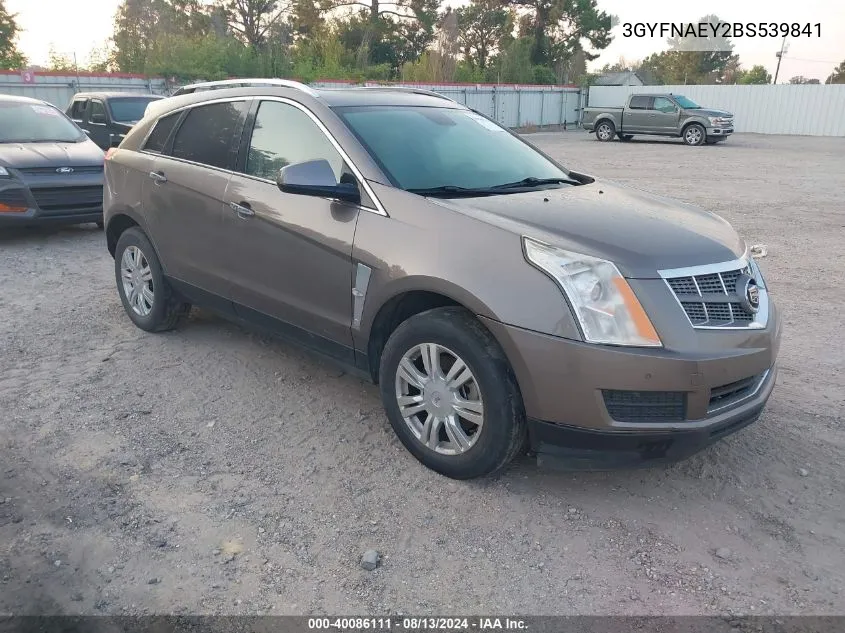 2011 Cadillac Srx Luxury Collection VIN: 3GYFNAEY2BS539841 Lot: 40086111