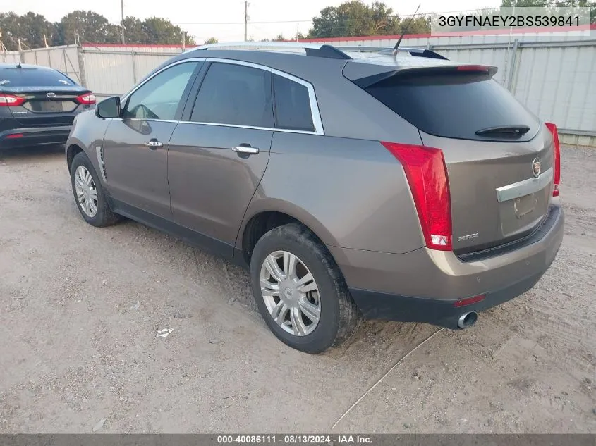 2011 Cadillac Srx Luxury Collection VIN: 3GYFNAEY2BS539841 Lot: 40086111