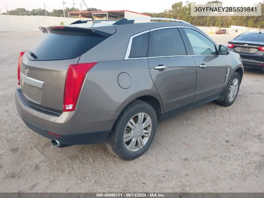 2011 Cadillac Srx Luxury Collection VIN: 3GYFNAEY2BS539841 Lot: 40086111