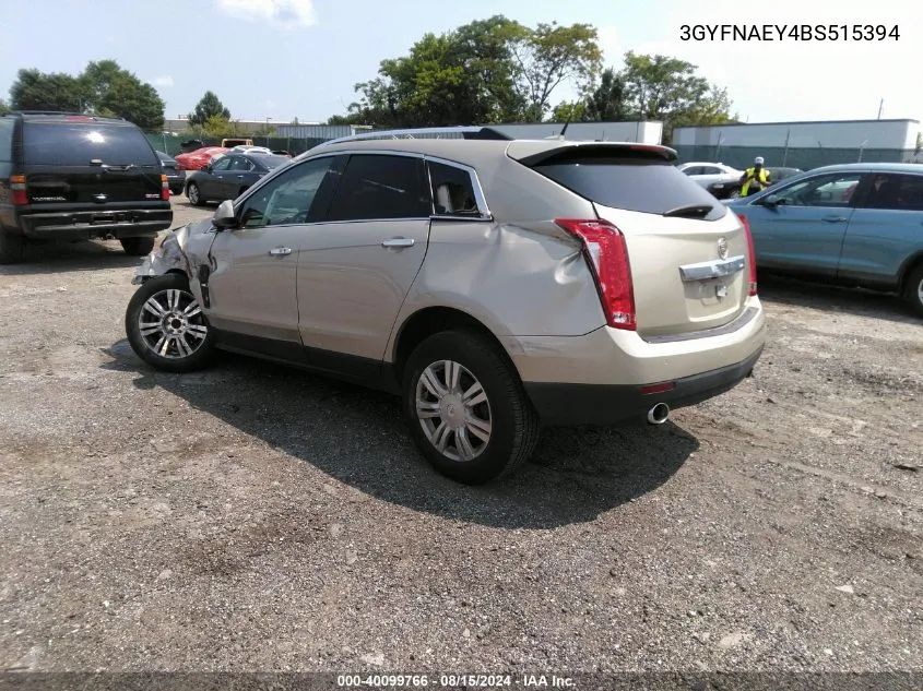 3GYFNAEY4BS515394 2011 Cadillac Srx Luxury Collection