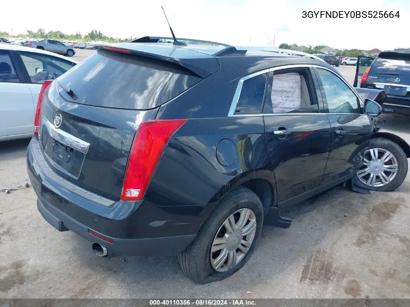 3GYFNDEY0BS525664 2011 Cadillac Srx Luxury Collection