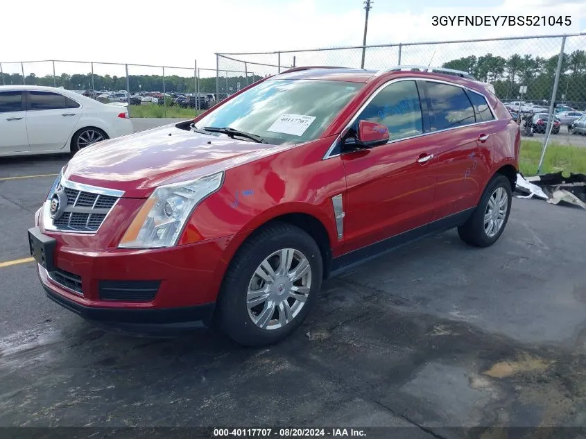 2011 Cadillac Srx Luxury Collection VIN: 3GYFNDEY7BS521045 Lot: 40117707