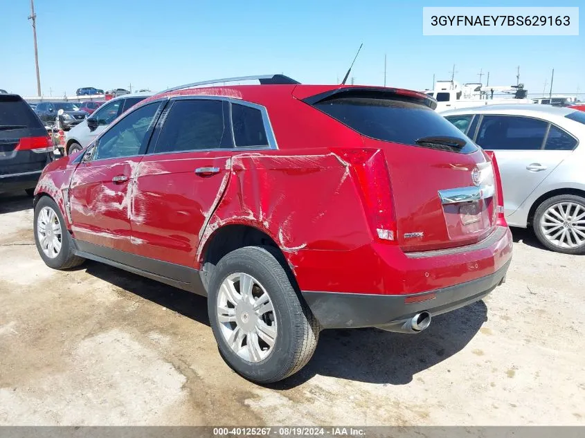 3GYFNAEY7BS629163 2011 Cadillac Srx Luxury Collection