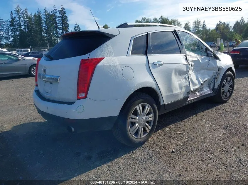 3GYFNAEY3BS580625 2011 Cadillac Srx Luxury Collection