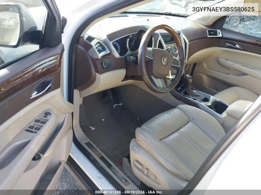 3GYFNAEY3BS580625 2011 Cadillac Srx Luxury Collection