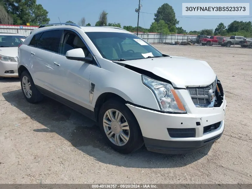 2011 Cadillac Srx Luxury Collection VIN: 3GYFNAEY3BS523373 Lot: 40136357