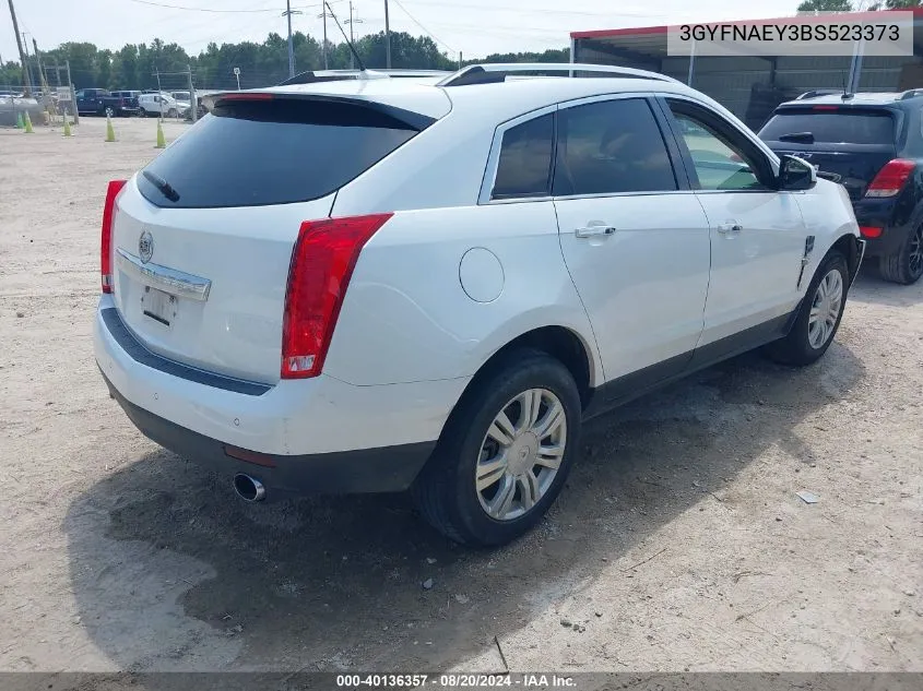 3GYFNAEY3BS523373 2011 Cadillac Srx Luxury Collection