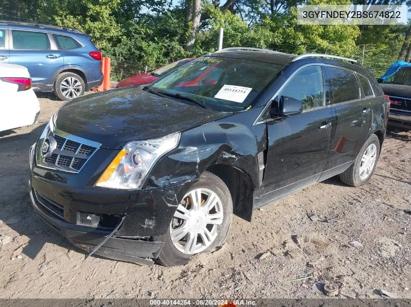 3GYFNDEY2BS674822 2011 Cadillac Srx Luxury Collection