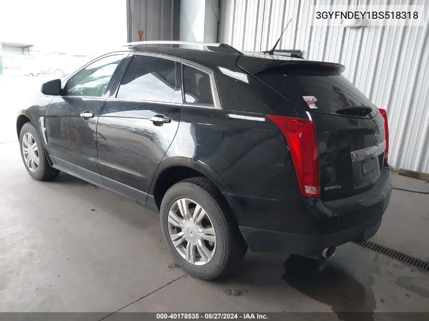 2011 Cadillac Srx Luxury Collection VIN: 3GYFNDEY1BS518318 Lot: 40178535