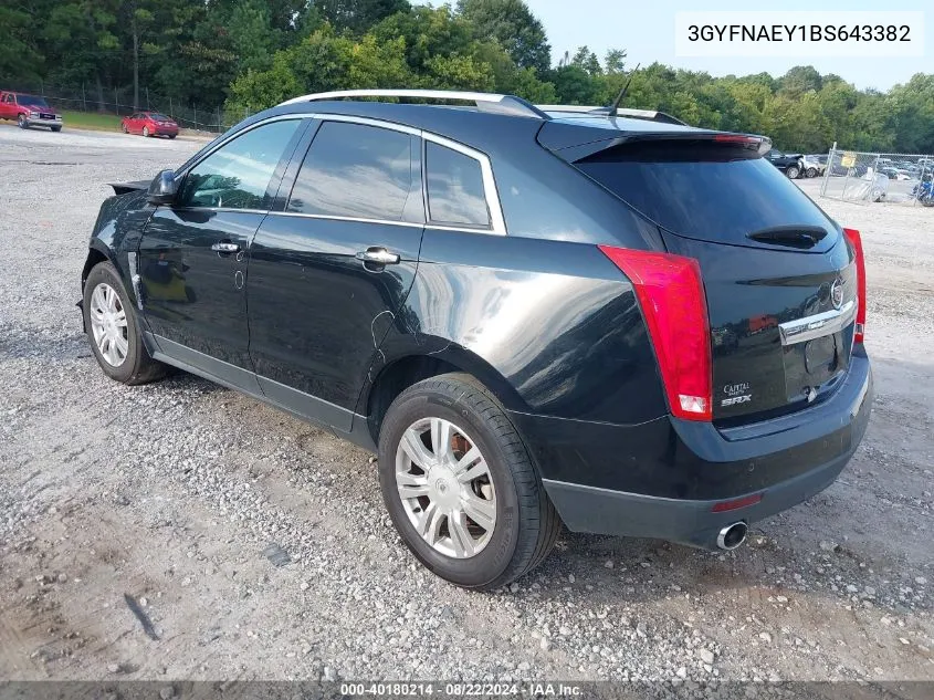 3GYFNAEY1BS643382 2011 Cadillac Srx Luxury Collection