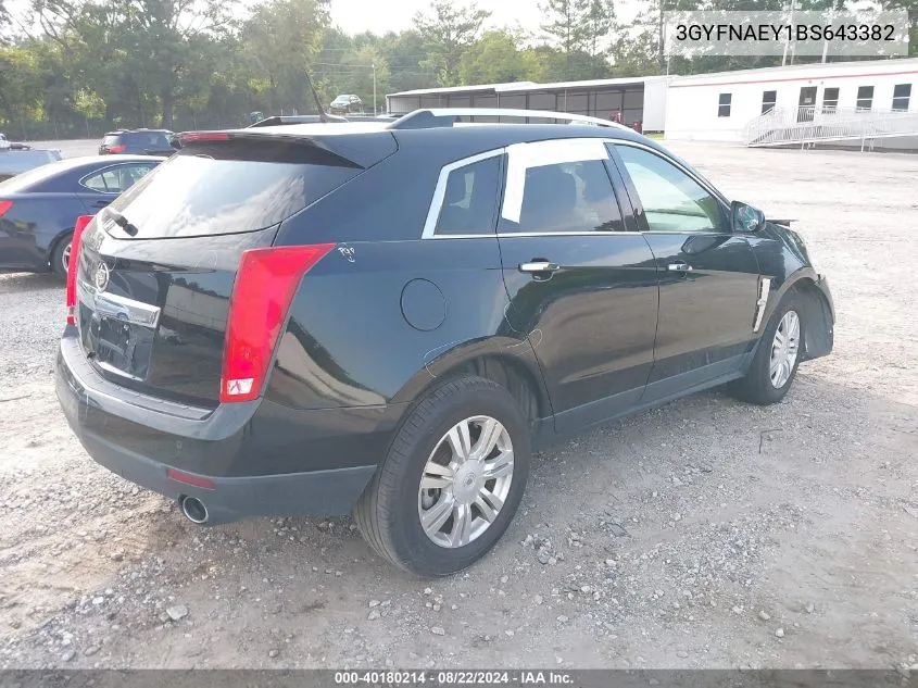 3GYFNAEY1BS643382 2011 Cadillac Srx Luxury Collection