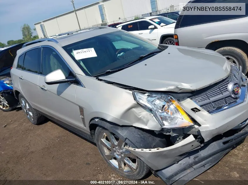 2011 Cadillac Srx Performance Collection VIN: 3GYFNBEY0BS558474 Lot: 40210317