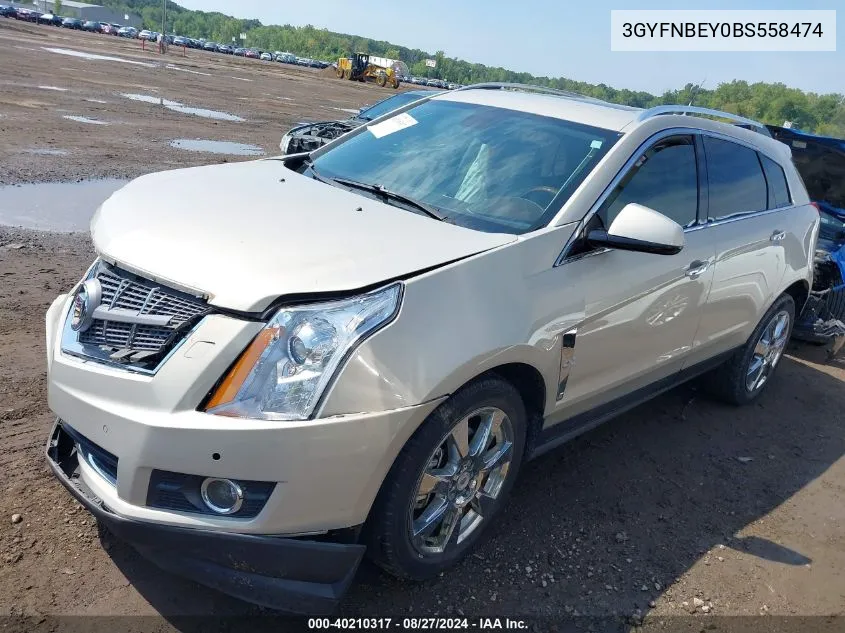 2011 Cadillac Srx Performance Collection VIN: 3GYFNBEY0BS558474 Lot: 40210317